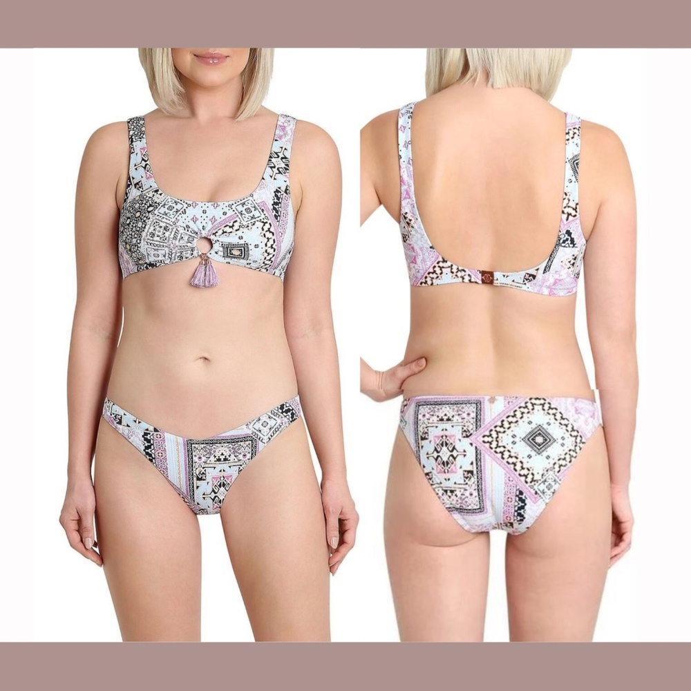 NWT 2PC Nanette Lepore Cami Tank Bikini Top + Hipster Bottom SET [SZ 4 ]‎